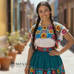 Mexican Folkloric belt day of the dead 5 de Mayo colorfull mexico todo corazon